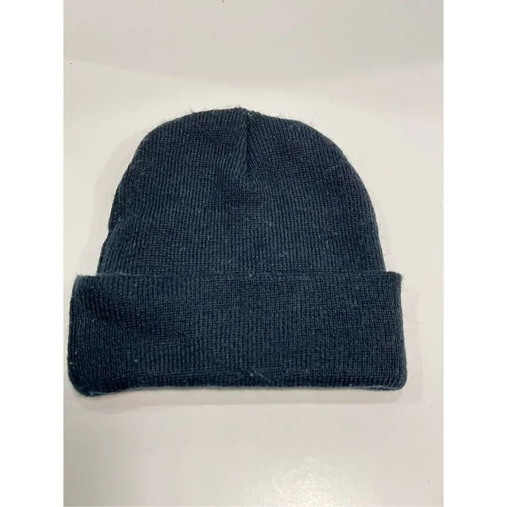 P Men’s Black Knit Beanie Hat One Size